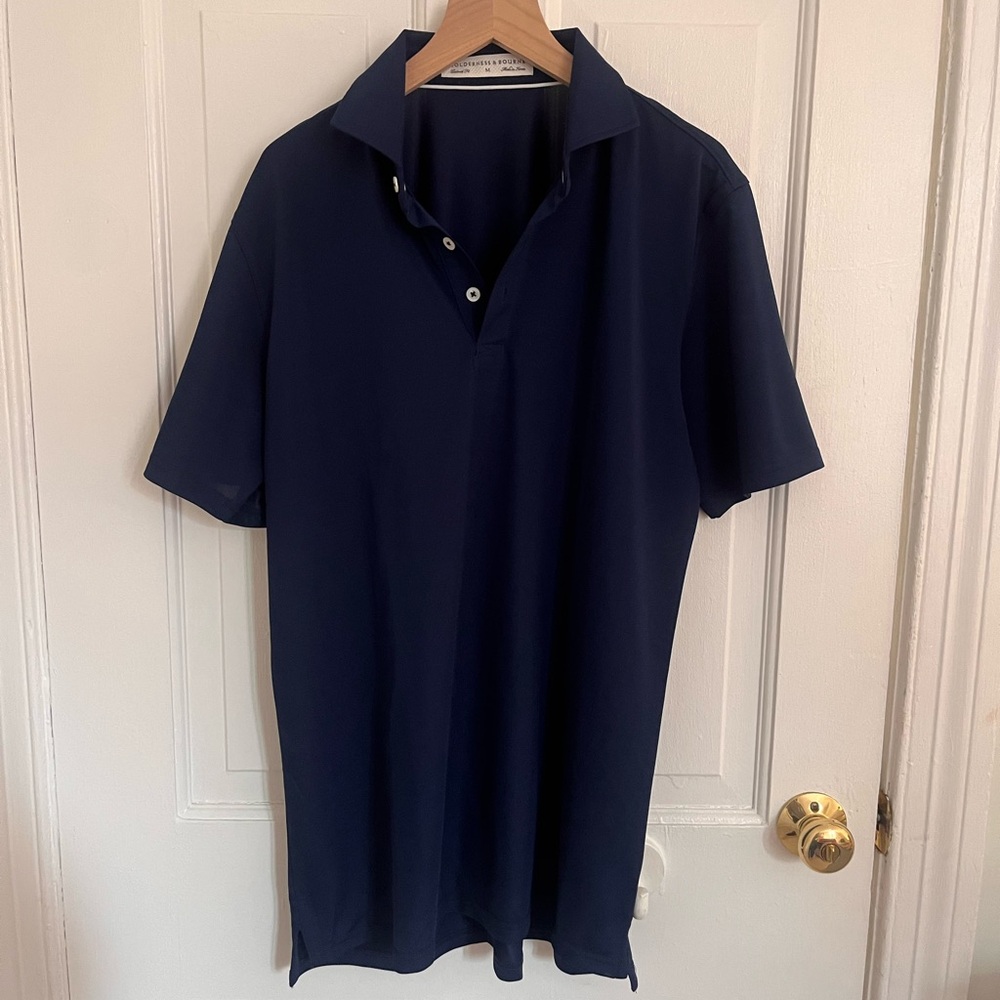 Men's Navy Blue golf polo holderness and Bourne